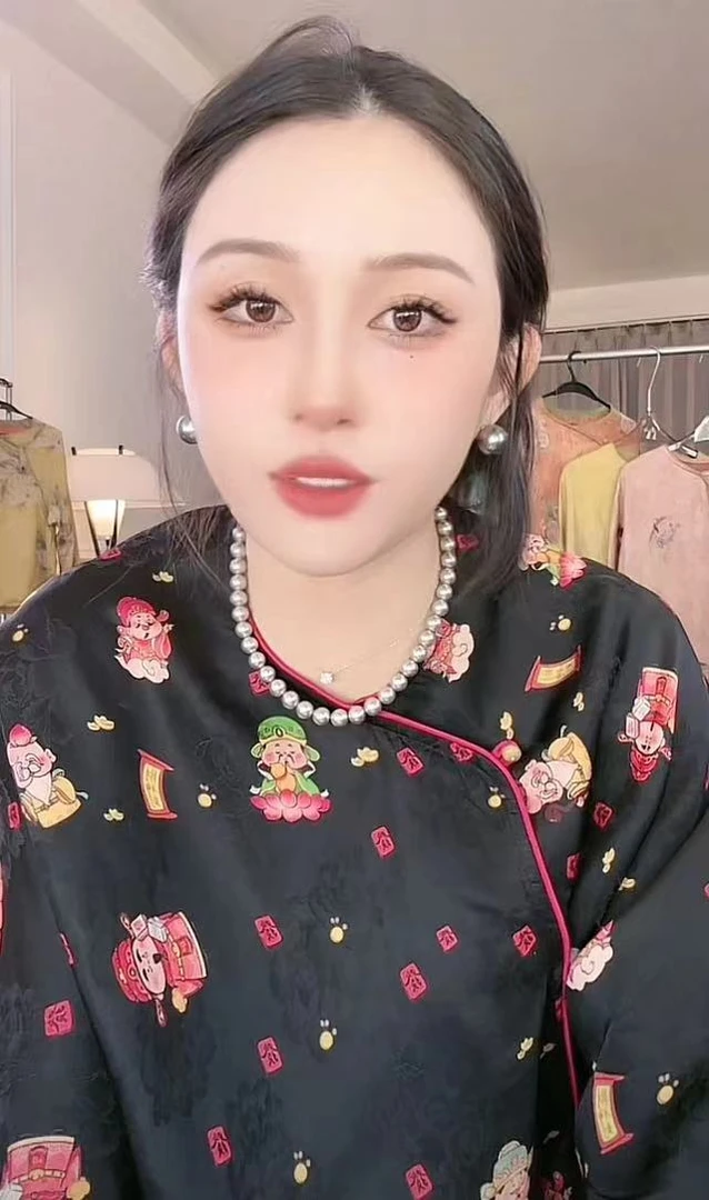 新款【小财神】新中式国风衬衫气质显瘦斜襟时尚长袖百搭