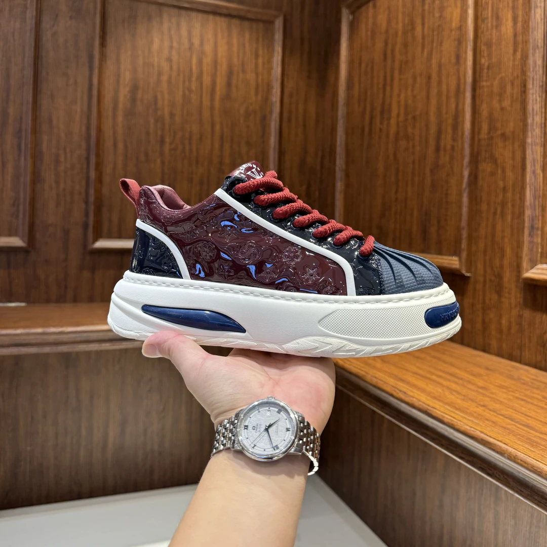 男鞋秋冬款单棉同款皮面厚底贝壳头男士时尚休闲潮鞋【皮鞋码】DL61