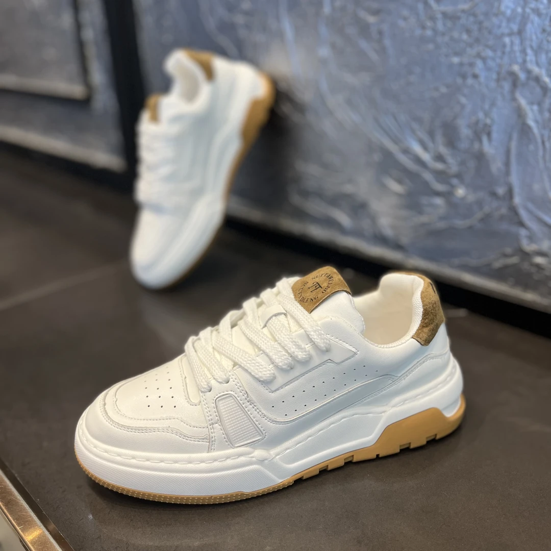 男鞋春季新款时尚休闲百搭潮鞋轻便舒适低帮系带男士小白鞋运动鞋