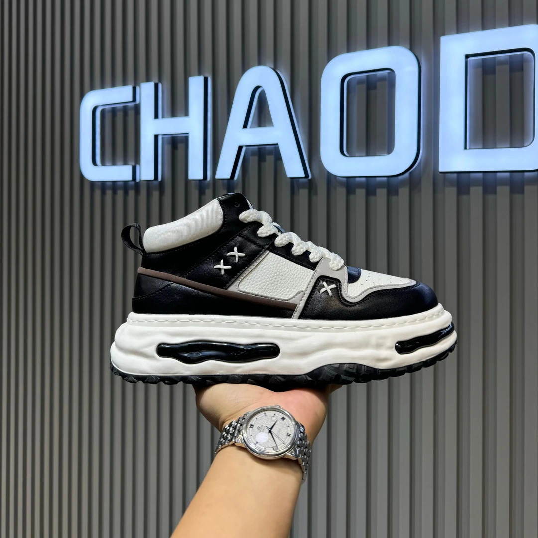 男鞋秋冬单棉同款洋气皮面系带软底休闲男款潮鞋【皮鞋码】MBZ117