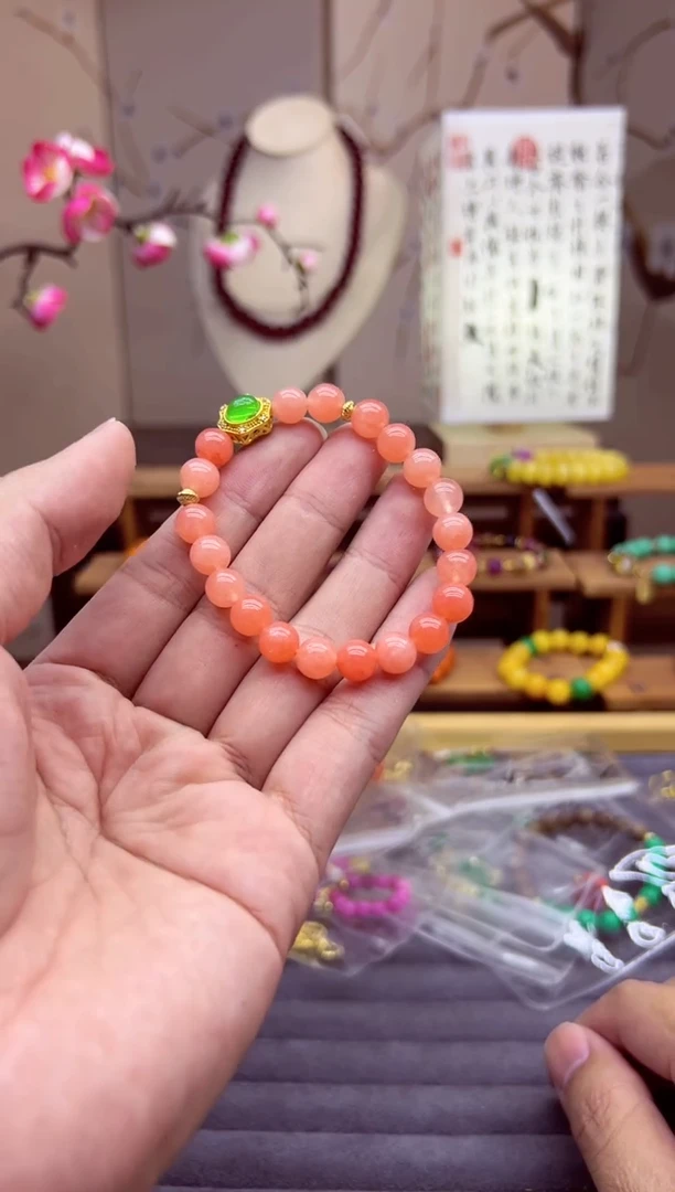 【闪购商品】玛瑙/玉髓手链合金S451