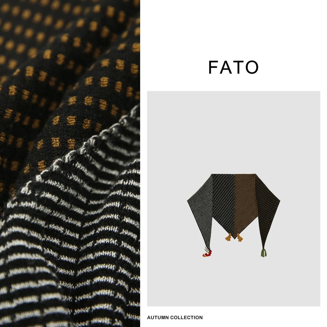 郑买买【小鸡三角巾】设计感拼色百搭时尚小鸡三角披肩CC40830P1