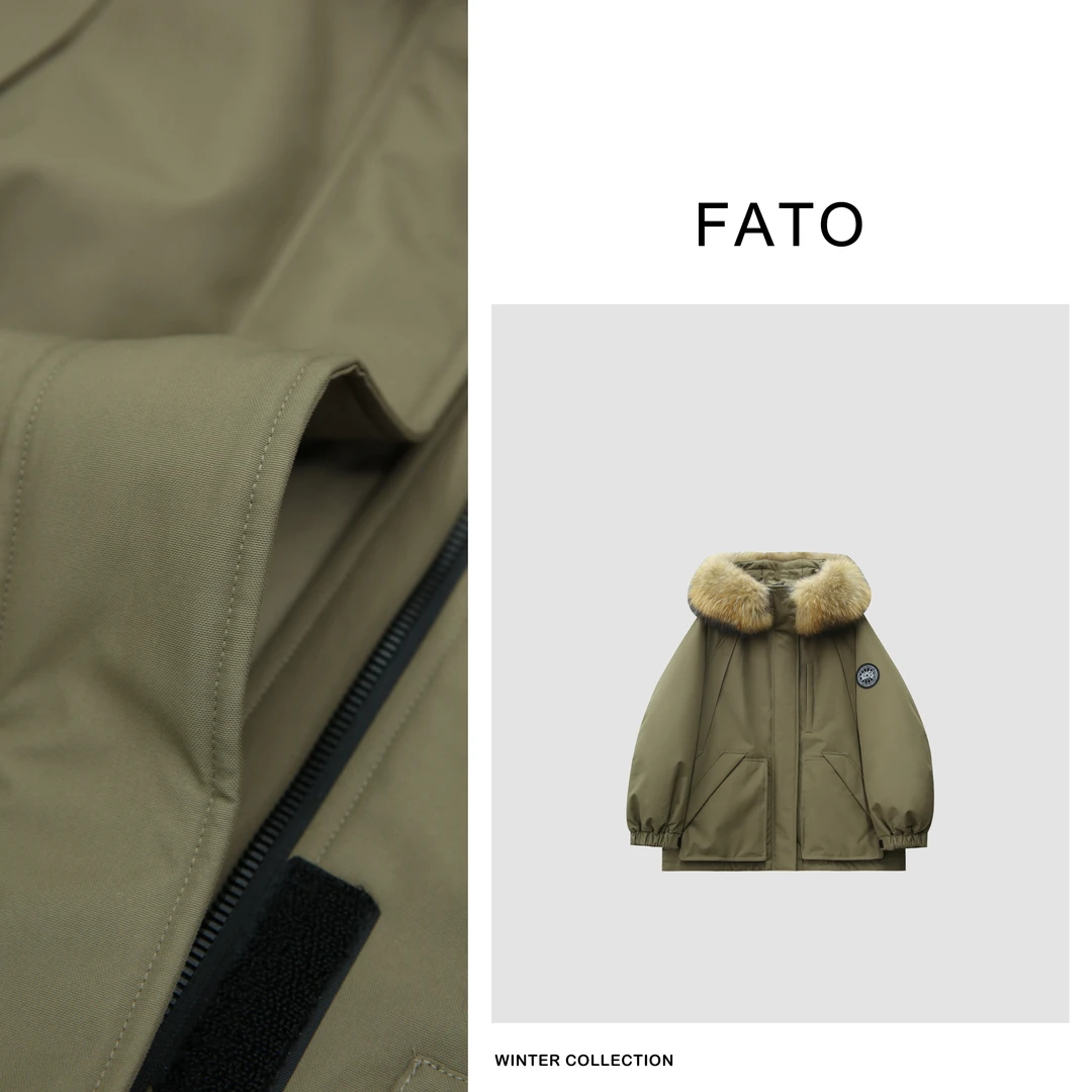 fattonny郑买买【西雅图】90白鸭绒大毛领保暖派克羽绒服 YZ41107Y2