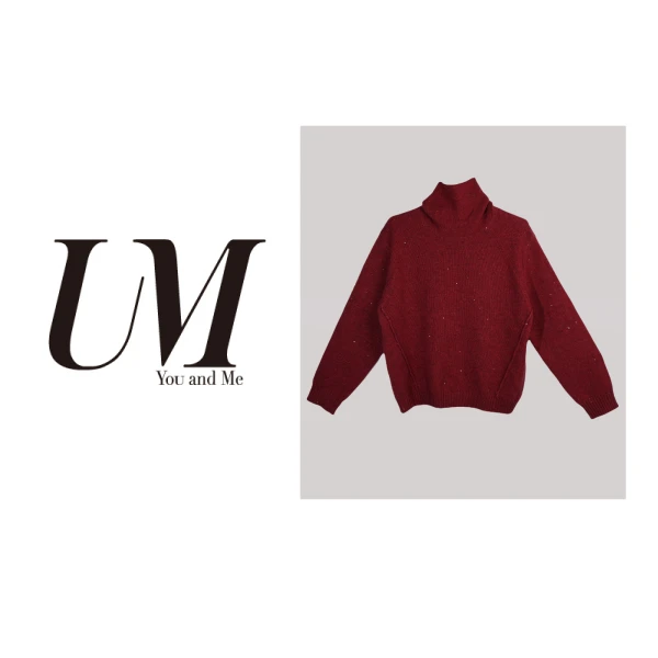 【U.M】繁星堆堆领套头针织毛衣