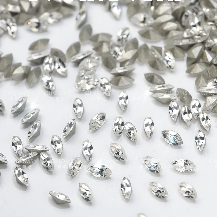 瑶瑶美甲钻饰品华子4200马眼4*2MM白色(001)F精工高品质20颗