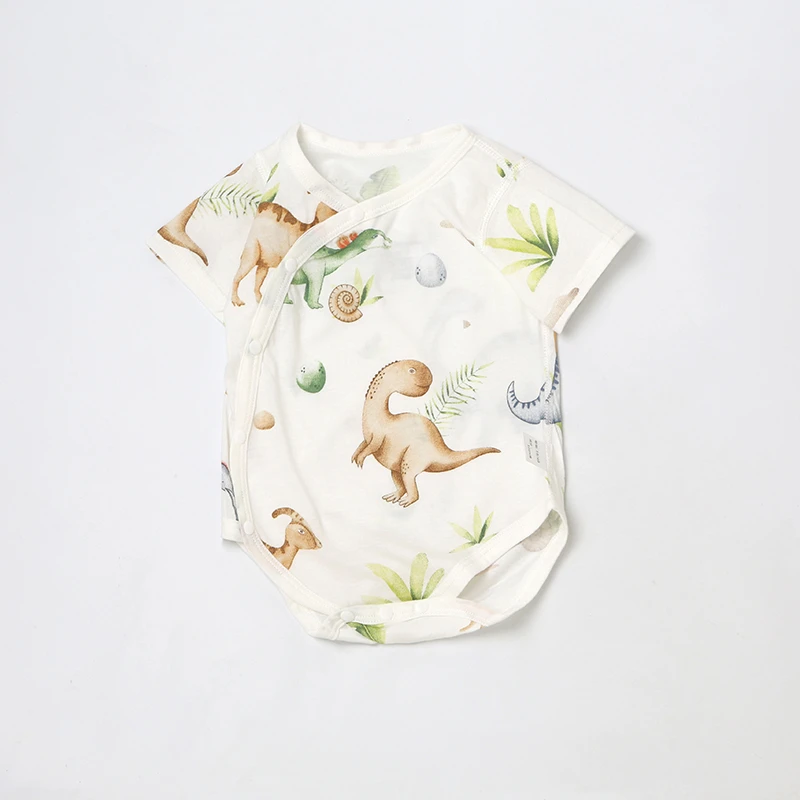 婴儿包屁衣夏季薄款可爱无骨新生婴儿连体衣a类短袖男女宝宝爬服