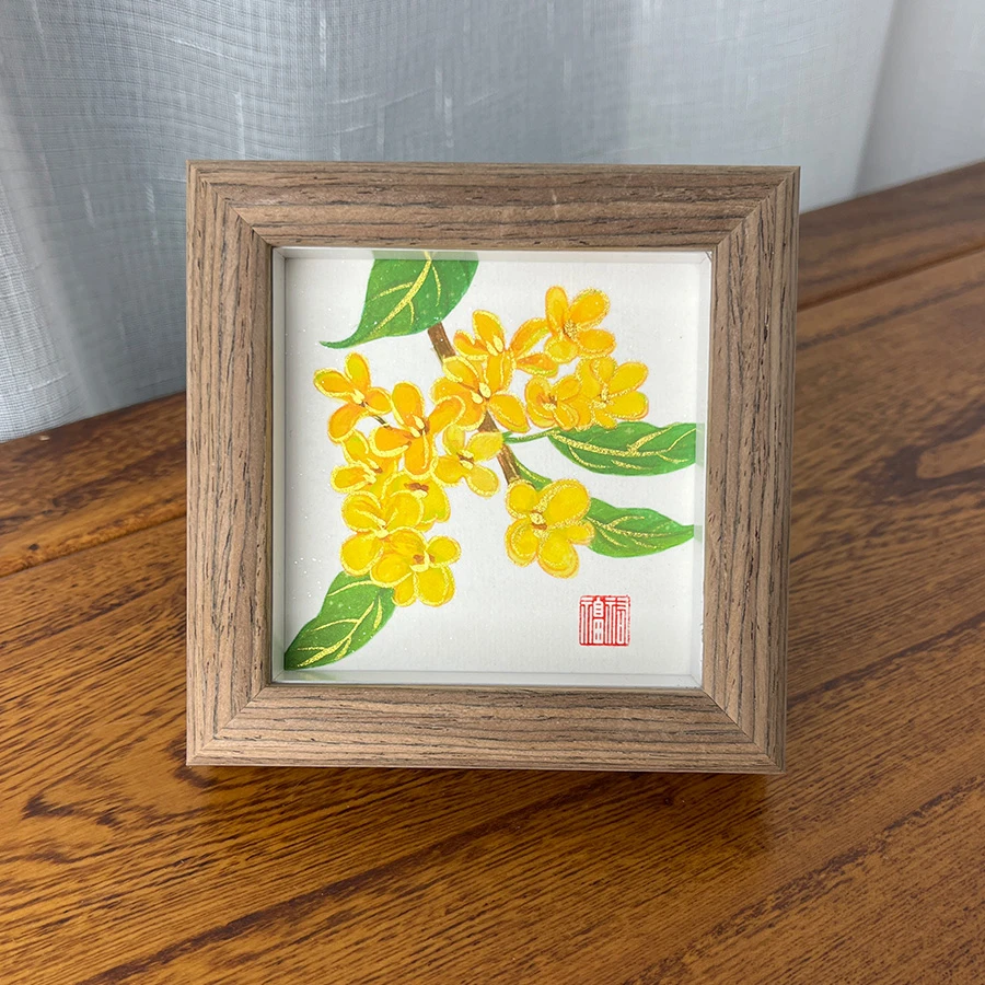 【小金贵】11纯手绘国风摆件新中式家居手绘摆台餐厅挂画