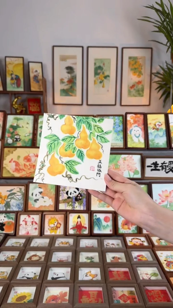 【闪购商品】绘画福禄 15画芯手绘国画