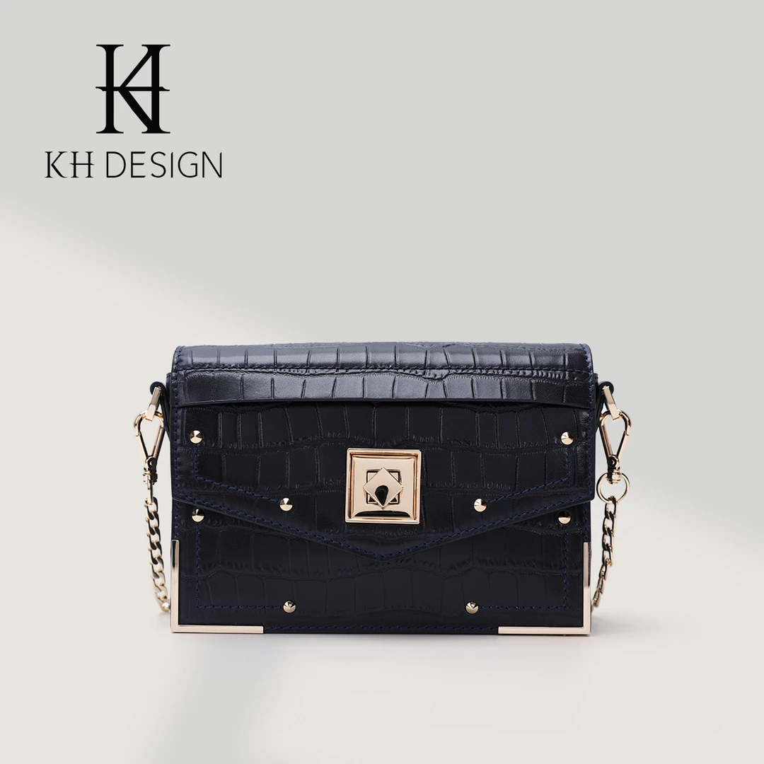 KH Design/明治女包小方包时尚斜挎包单肩包链条小包K9857