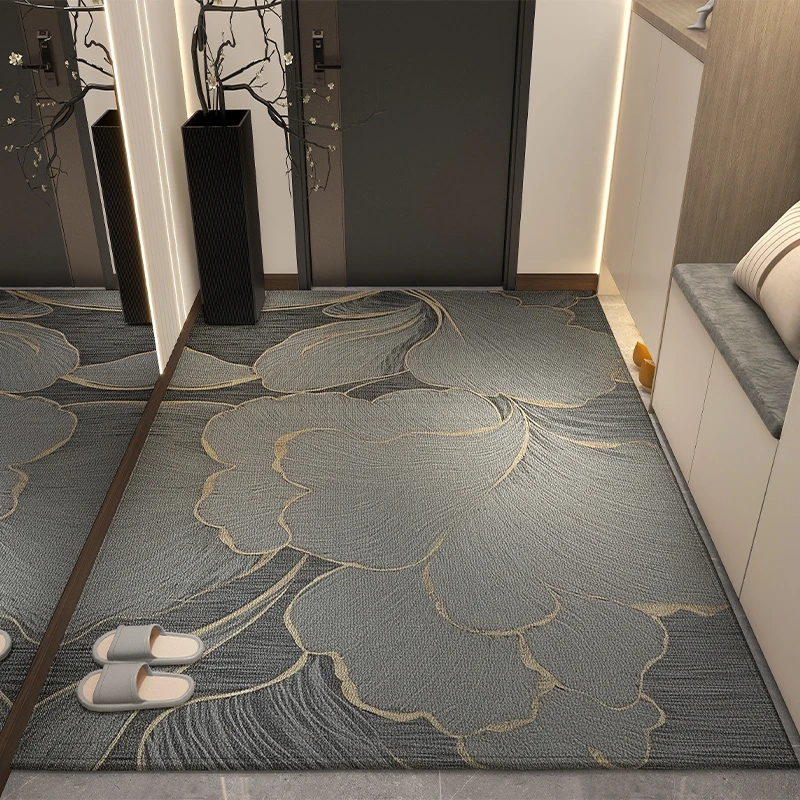 密码日记入户门地垫简约家用防滑耐脏玄关脚垫可擦免洗进门地毯