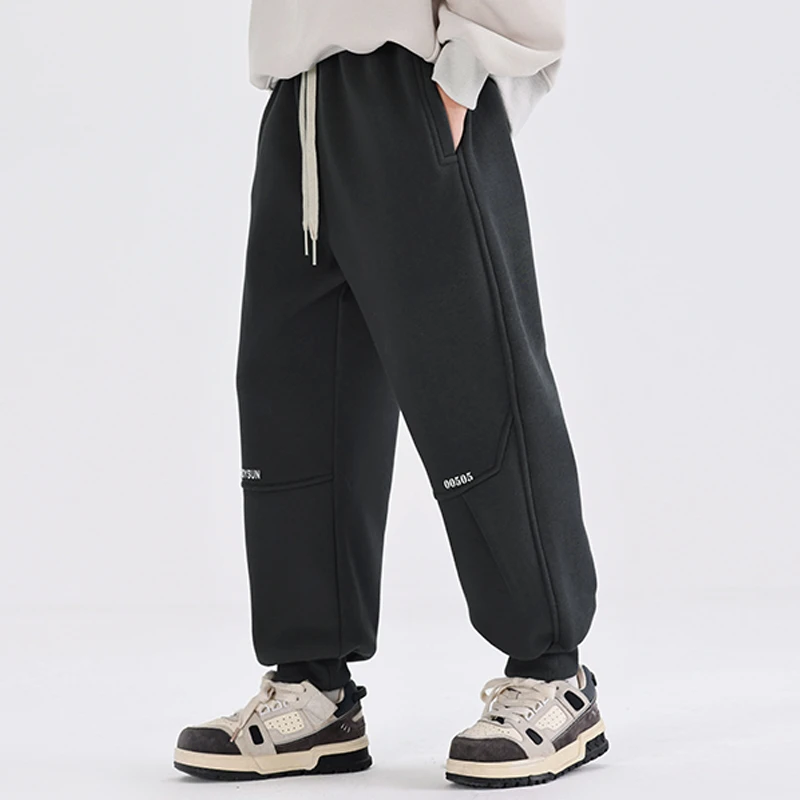 【2024冬款上新】男童加绒裤子中大儿童洋气秋冬装卫裤男孩休闲裤潮