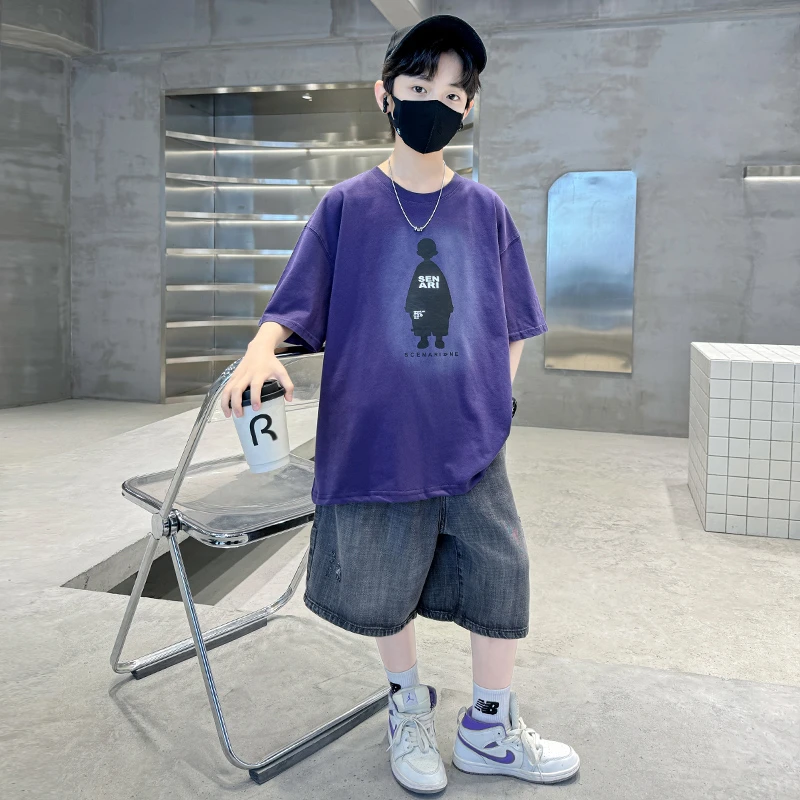 【2025夏款上新】男童套装儿童洋气韩版男孩夏季短袖两件套中大童潮