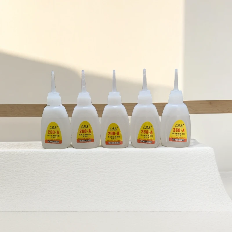 无边字秒干胶水强力胶260无白化0秒干无阴影强力粘合专用胶水加固