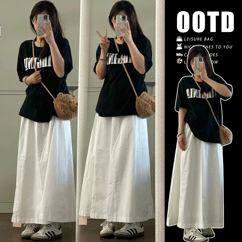 孕妇装夏装休闲茶系穿搭上衣气质范盐系轻熟高级感中长款小个子裙