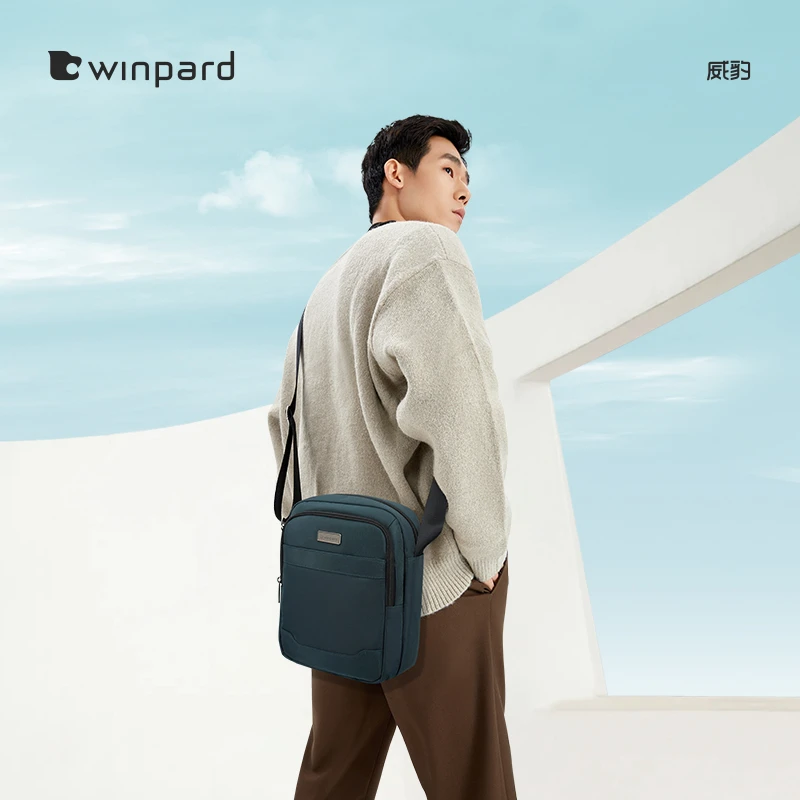 WINPARD/威豹斜挎包便携通勤休闲包日字包男士户外商务单肩包