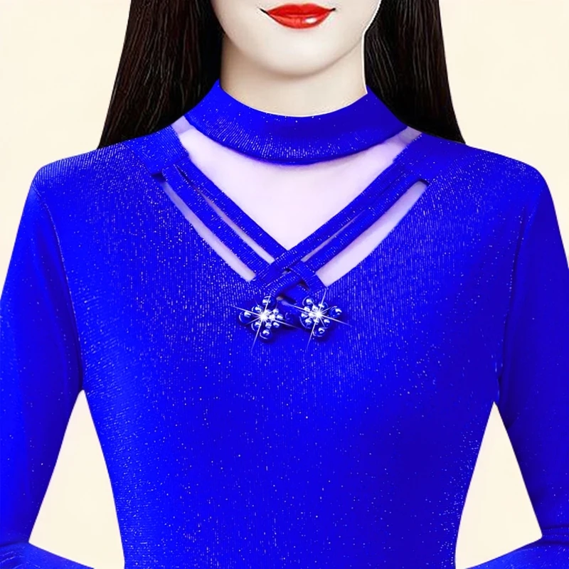 打底衫女时尚秋冬新款加绒加厚长袖妈妈内搭修身打底衣服保暖上衣