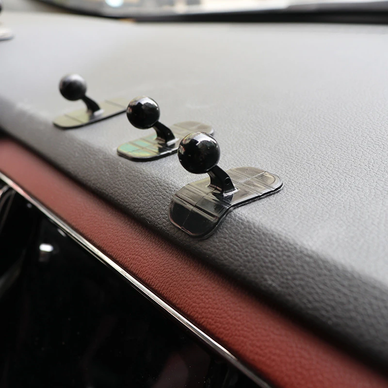 车载仪表台弯曲弧面粘贴替换底座万向17mm如意球头手机支架固定器