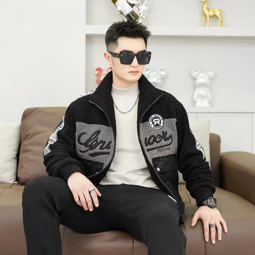 戈诺尔夹克男士短款时尚潮流秋冬加厚加绒休闲男外套