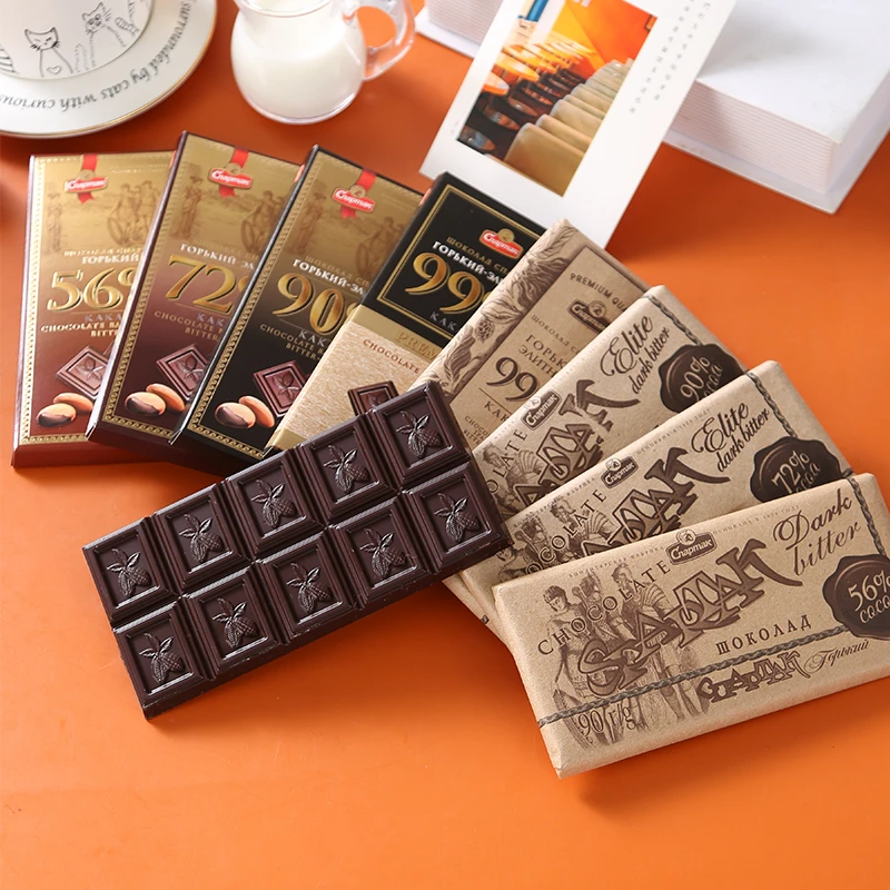 白俄罗斯原装进口斯巴达克纯可可苦巧克力85/块（包装随机发）