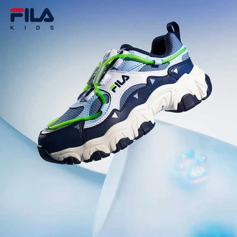 FILA斐乐男女大童【猫爪】2023春BOA旋扣复古休闲运动鞋K15B311103