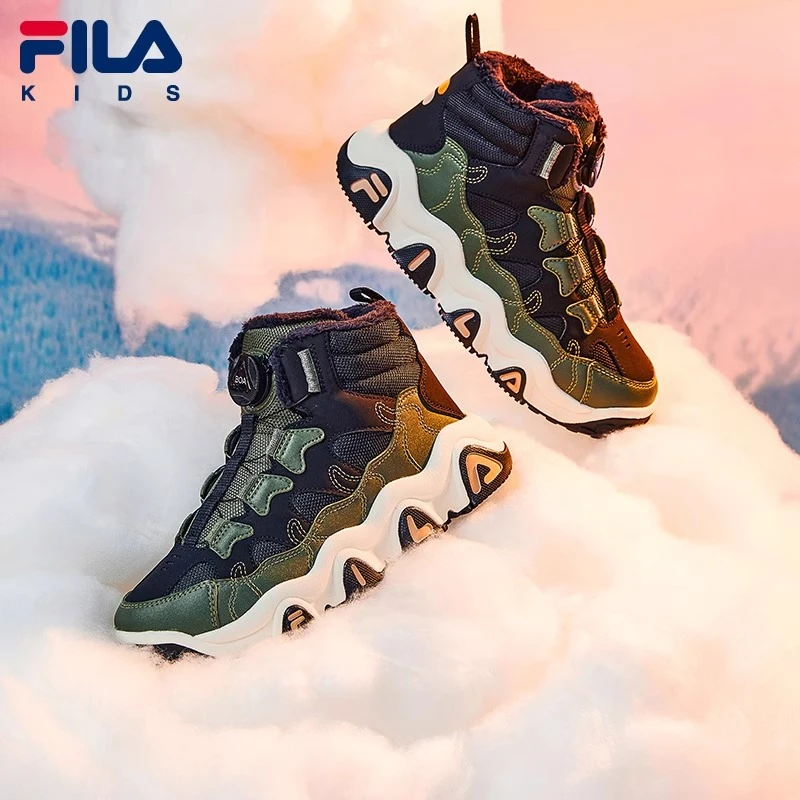 FILA斐乐男中大童【jagger2棉靴】冬季加绒保暖运动棉鞋K65B243901