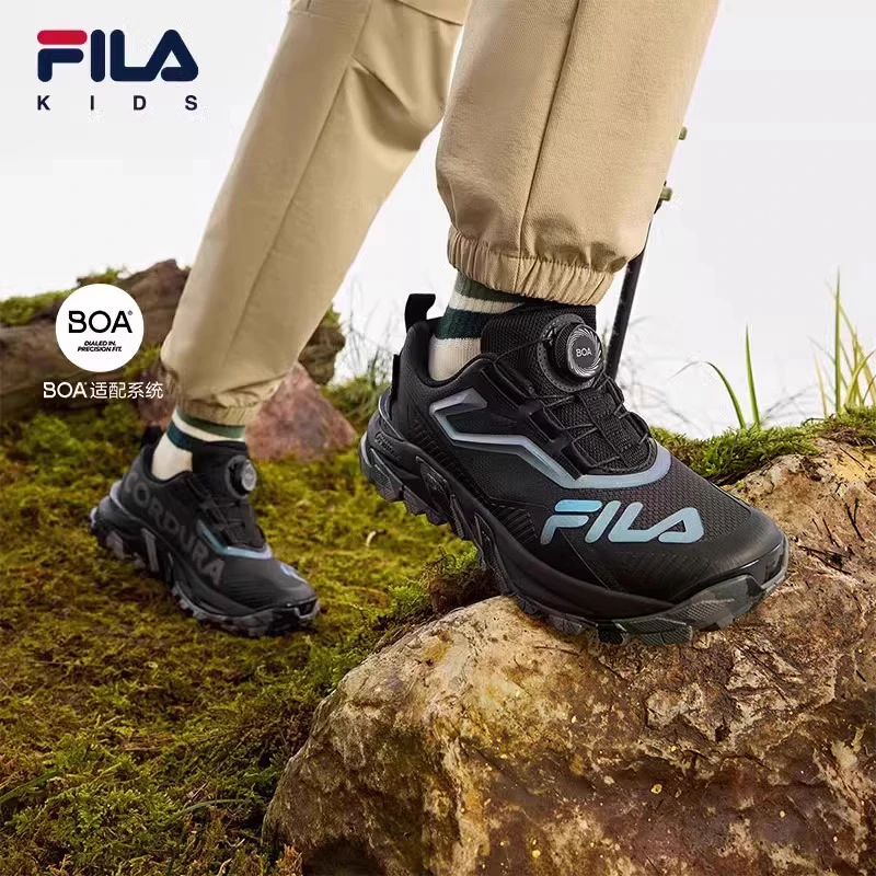 FILA斐乐男女中大童【猎豹鞋2】秋季儿童旋钮BOA运动鞋K15B432506