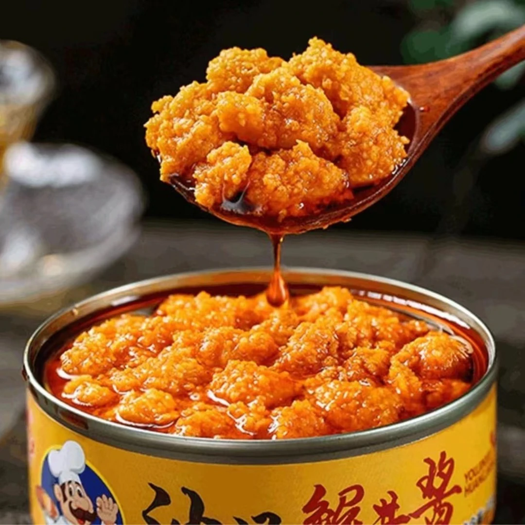 油浸蟹黄酱 蟹香浓郁颗粒饱满 开罐即食海鲜拌面拌饭 110g/罐装