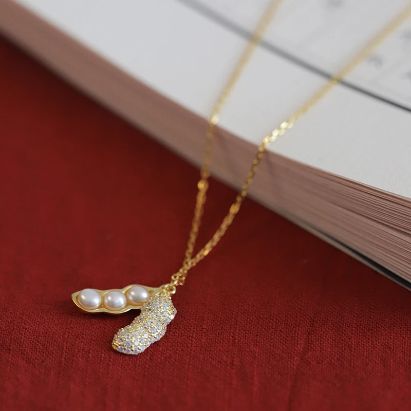 【好事花生】通体S925银链 淡水无核珍珠吊坠项链