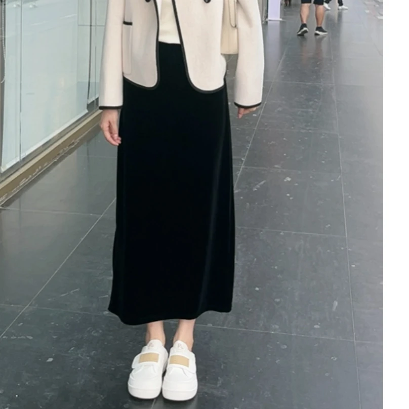 乔家女士加厚丝绒半裙