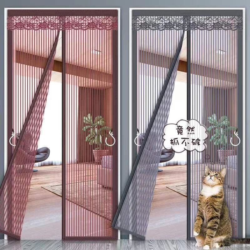 夏季魔术贴防蚊门帘加密磁块家用窗纱门帘子自粘磁性免打孔