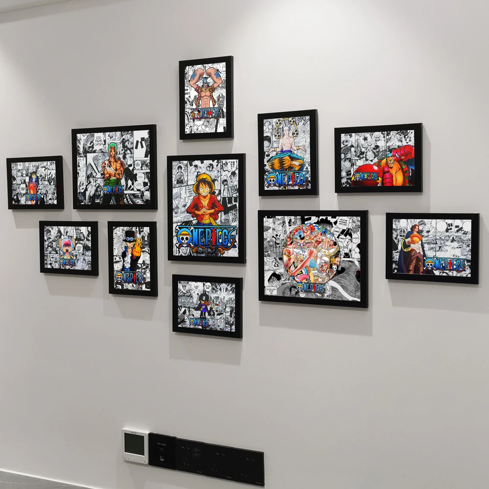 一把手客厅简约路飞漫画挂画海贼王海报壁画动漫餐厅网咖装饰相框
