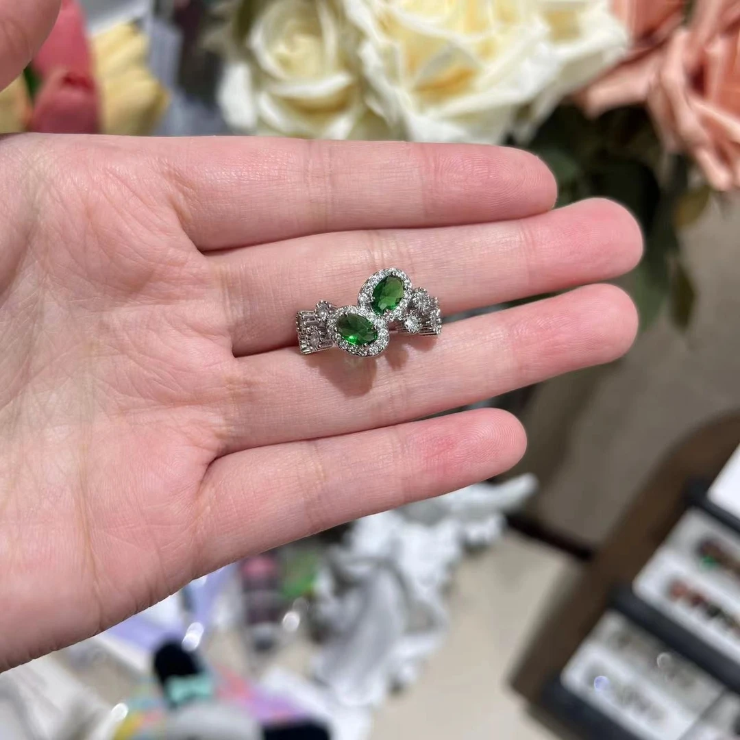合金莫桑石戒指 Amanda Jewerly 开口戒1