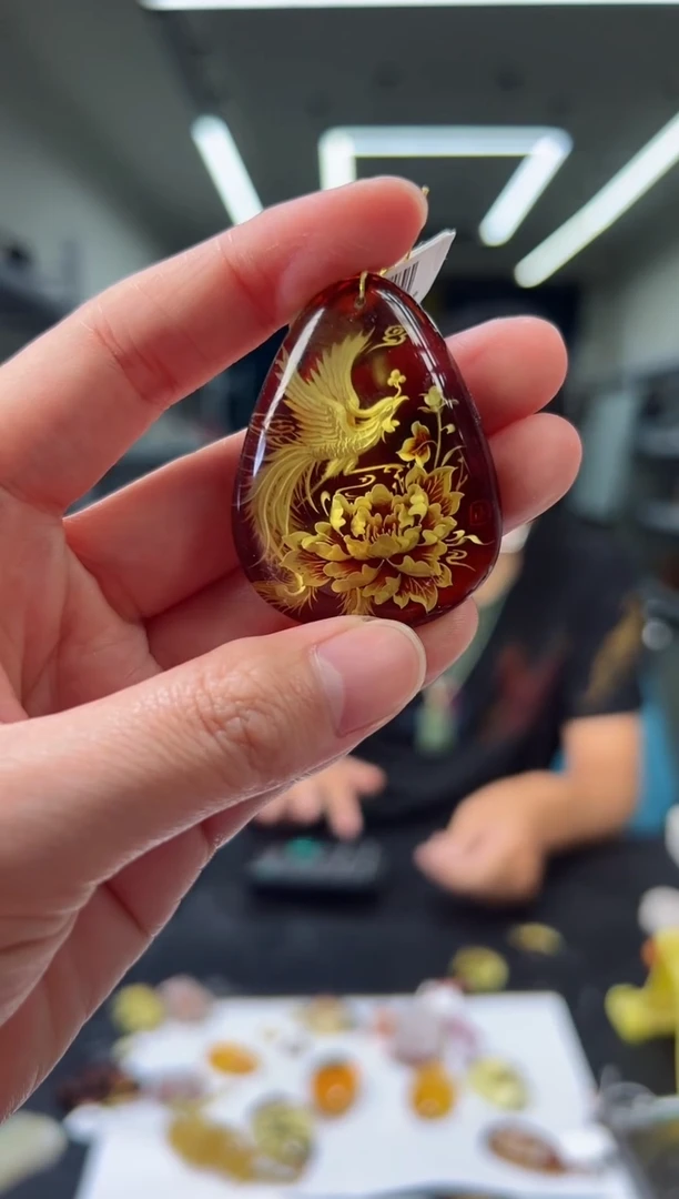 【闪购商品】琥珀颈饰未镶嵌凤凰