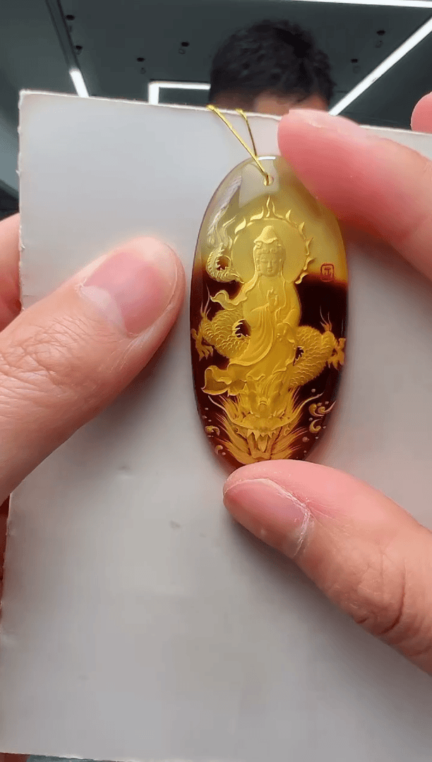 【闪购商品】琥珀颈饰未镶嵌观音
