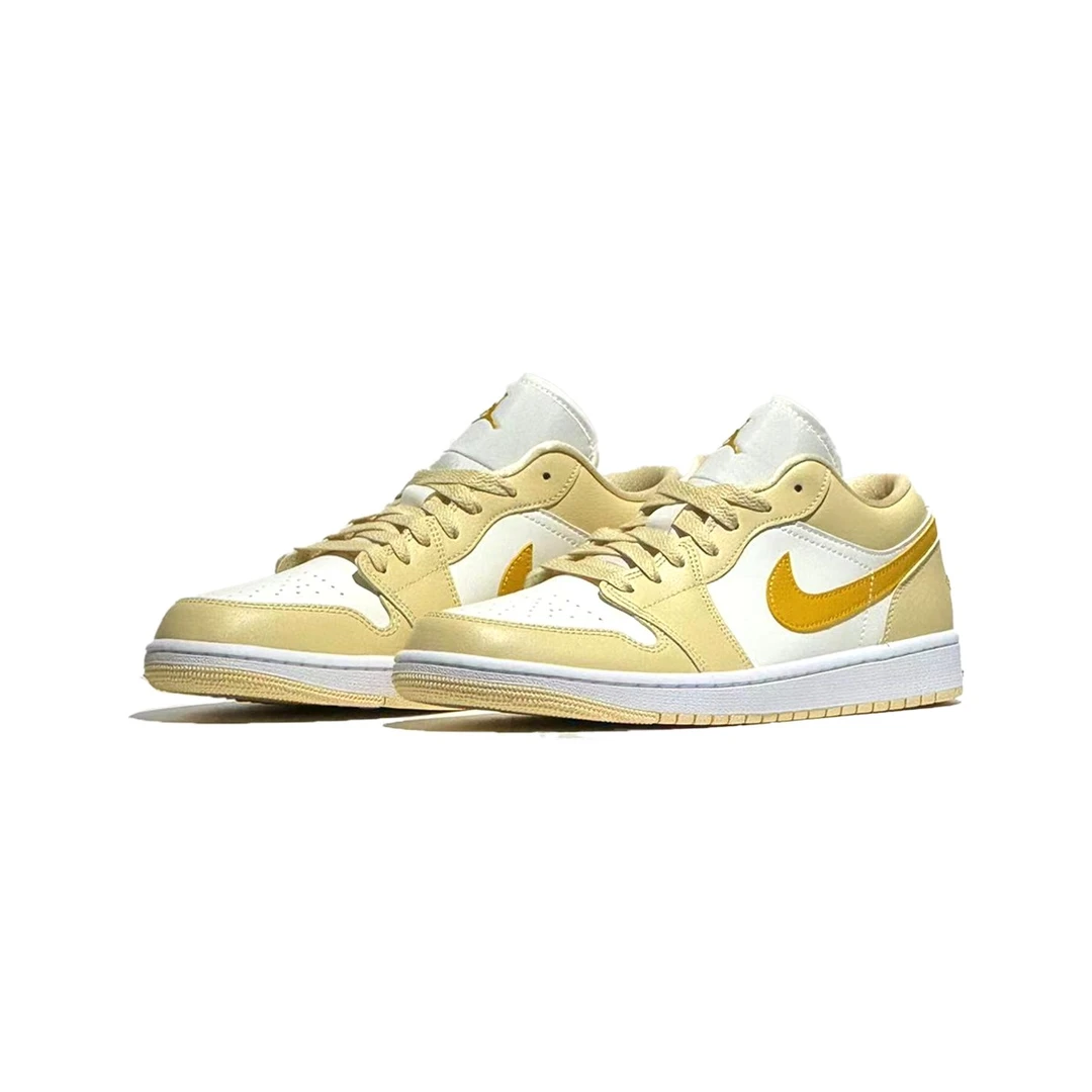 AIR JORDAN 1 LOW-女子休闲鞋奶油黄低帮耐磨-DC0774-170