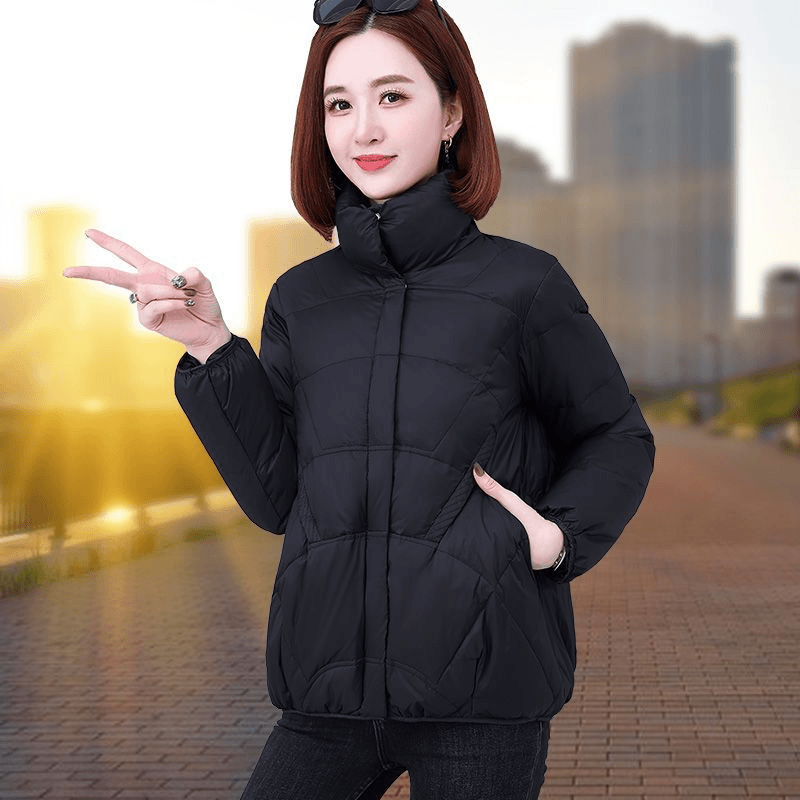 女短款妈妈装冬季新款休闲时尚小个子品牌鸭绒洋气女士外套