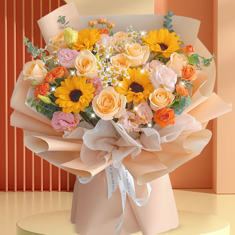 【送人百搭款】向日葵花束附近花店送外卖抖音鲜花订购送老师的花束