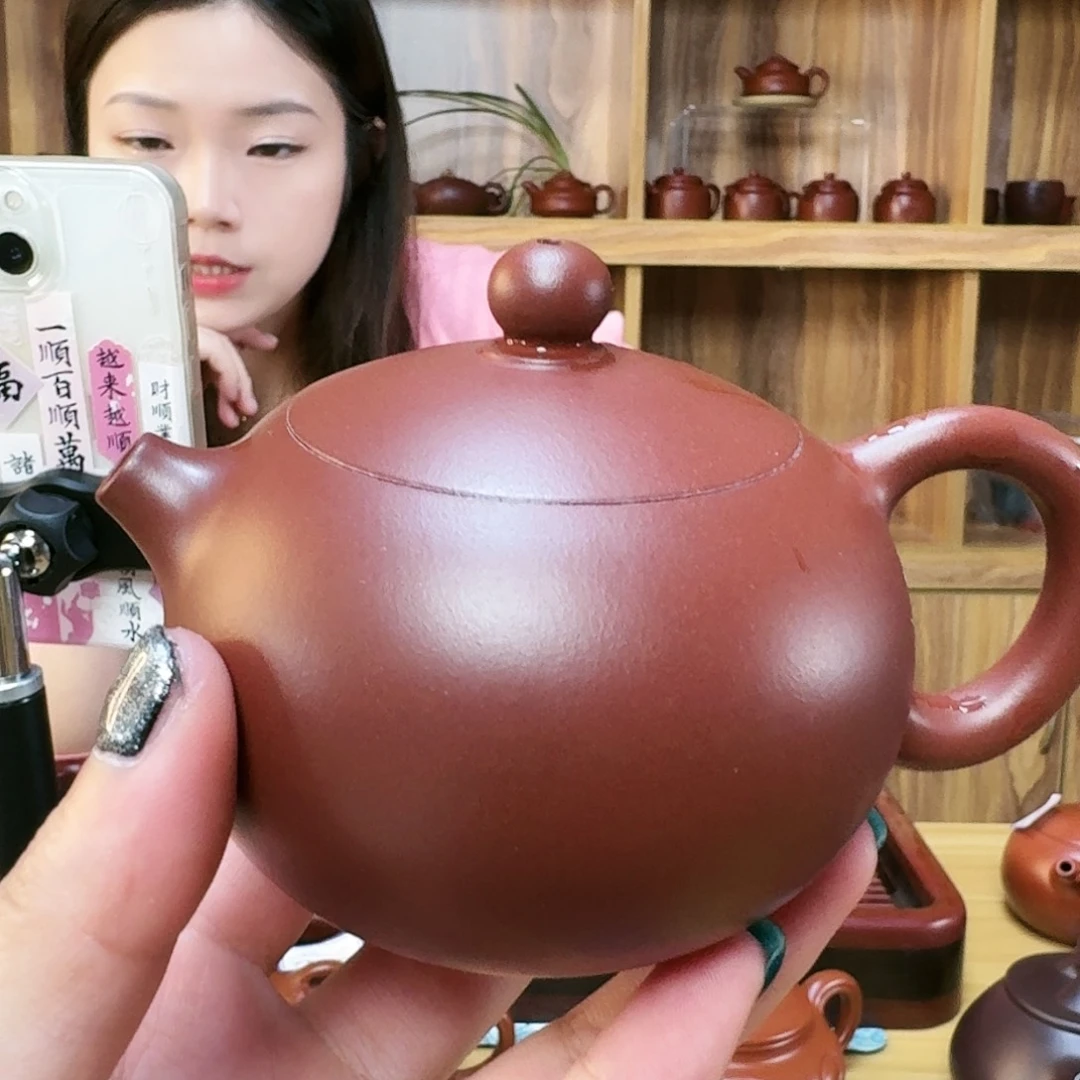龙血砂西施130cc手工紫砂壶