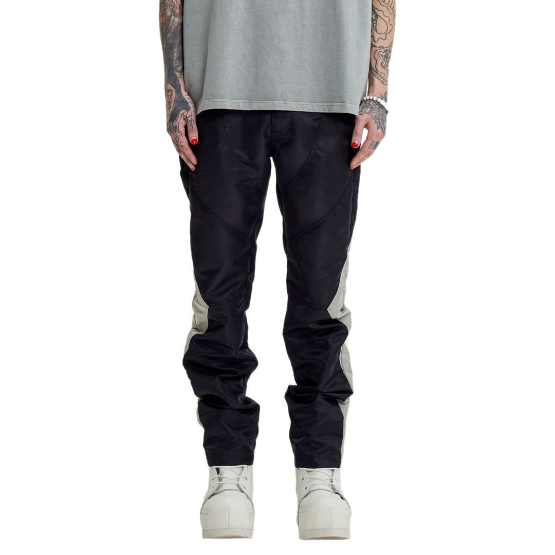 PMW 2022FW 拼接尼龙休闲裤男速干时尚潮流工装直筒裤基础款长裤