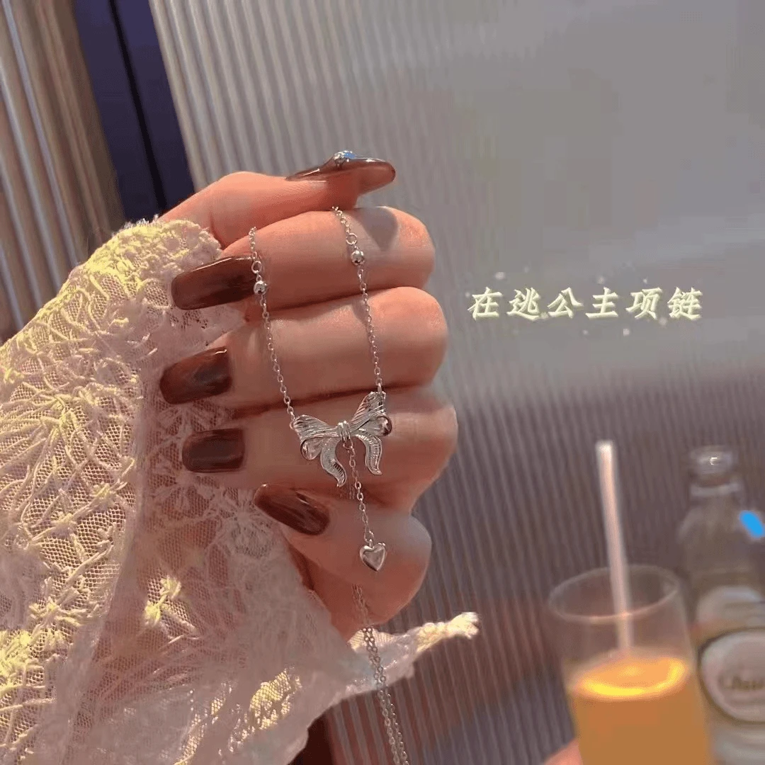 坠链均足银 足银在逃公主套链（40＋5）厘米可调节锁骨链项链