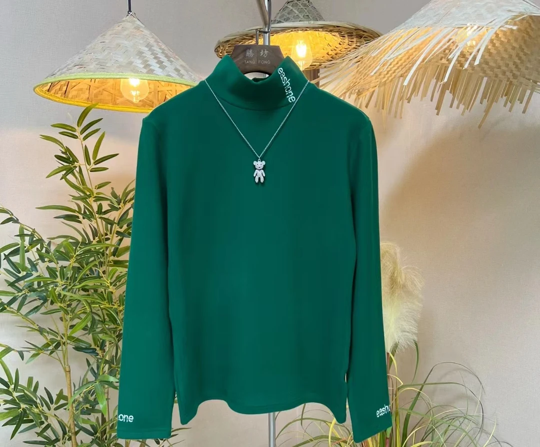 高品质堆堆领澳绒长袖打底衫T恤百搭时尚半高领上衣休闲暖冬气质