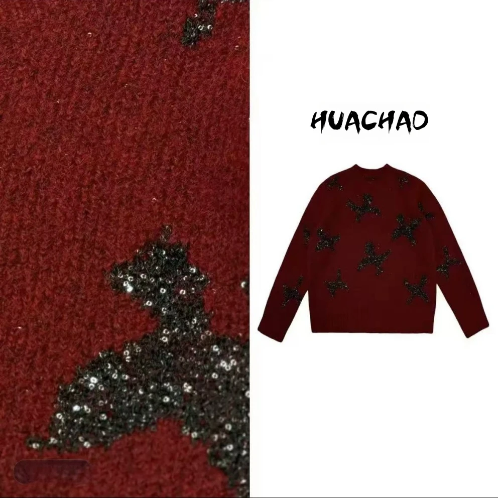 【浣熊蝴蝶】绵羊毛秋冬洋气加厚时尚百搭韩版宽松针织毛衣dx001