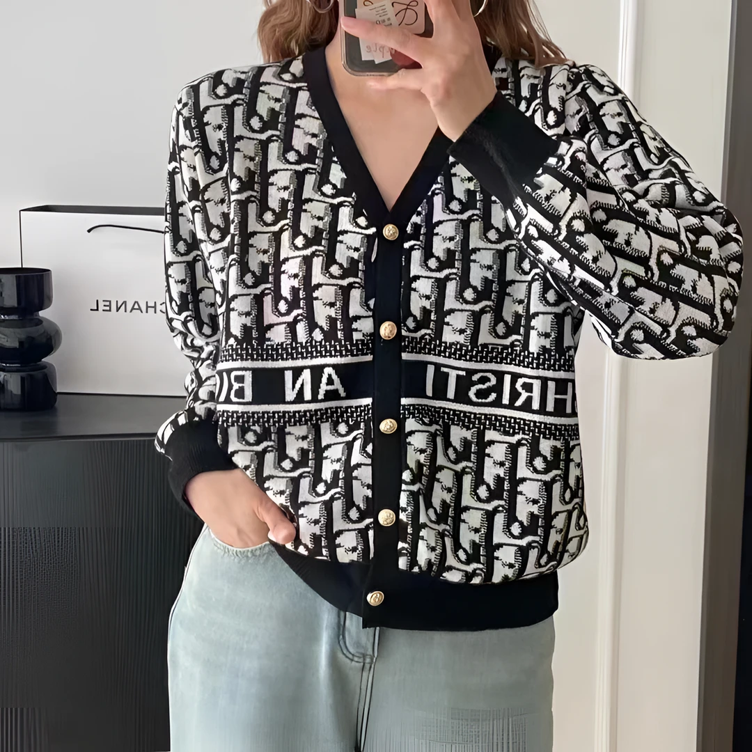 CD轻奢老钱风细羊高级气质百搭时尚宽松百搭毛衣针织衫PT005