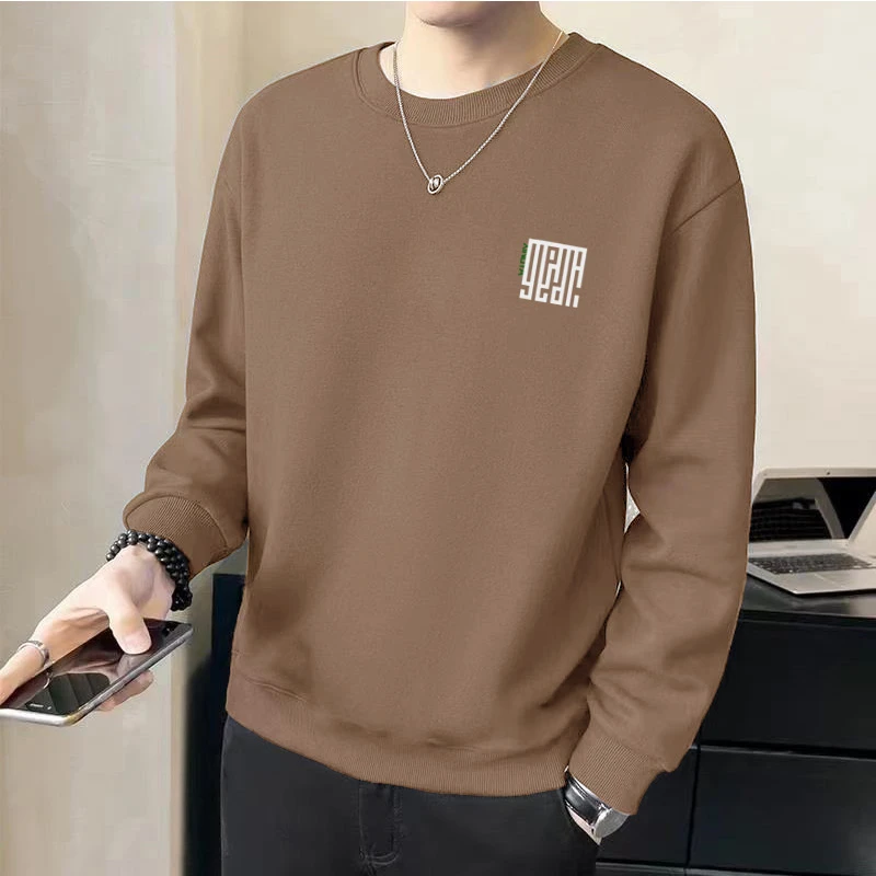 加绒/不加绒 刺绣大迷宫 潮牌卫衣秋冬季男款圆领休闲上衣11281#