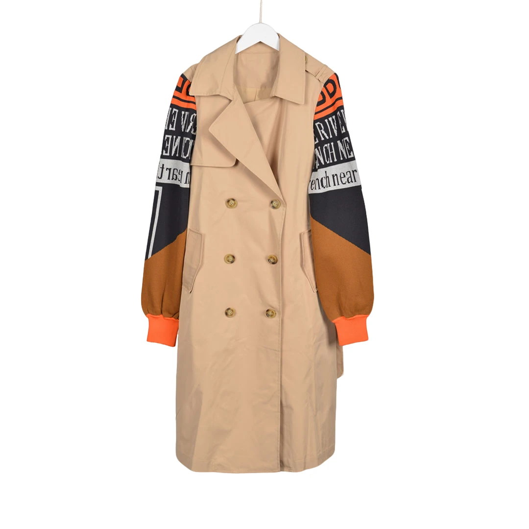 【专柜捡漏】女装QAB-风衣6478-香槟色大一码