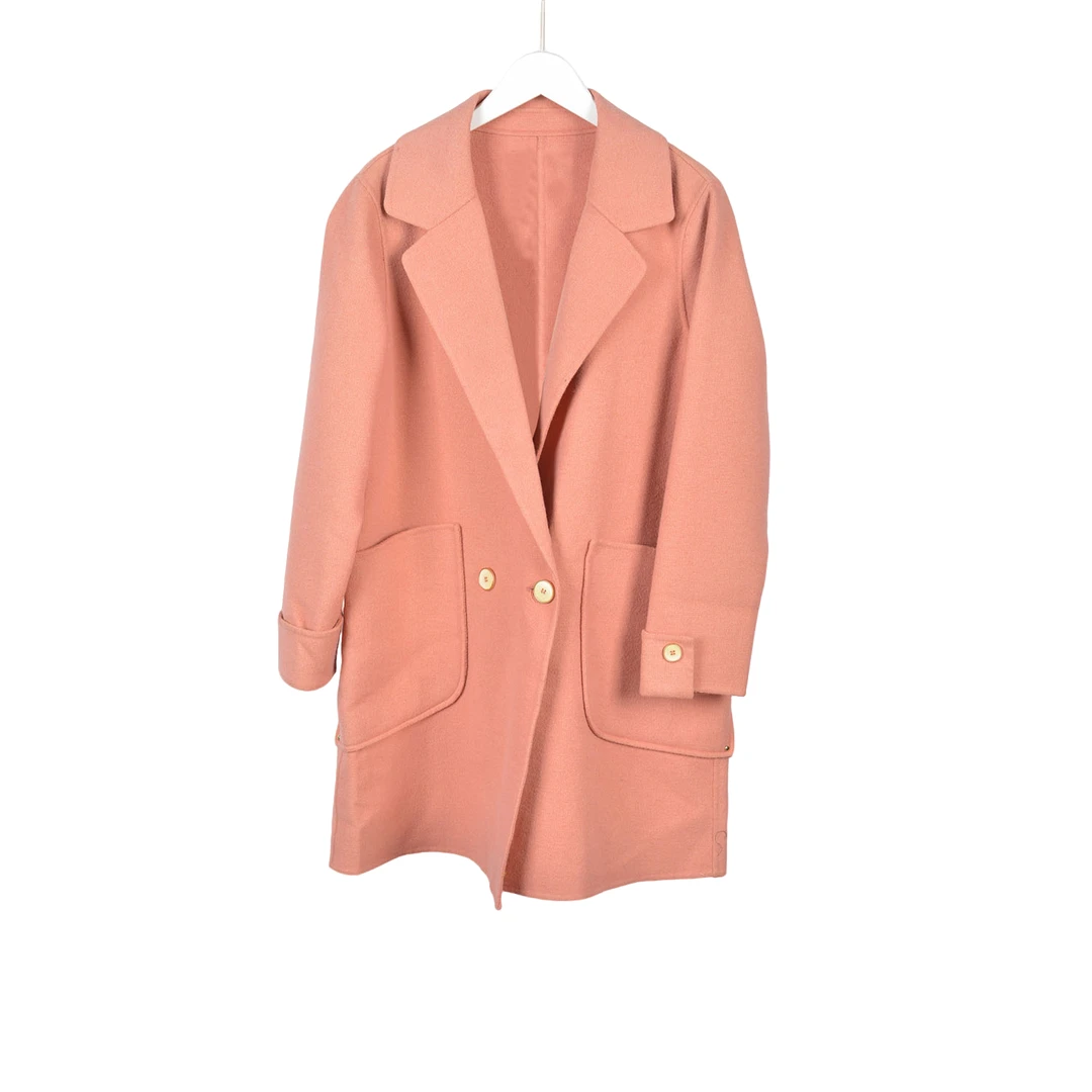 GPB4【专柜捡漏】女装QAC-大衣6714-海贝粉大一码