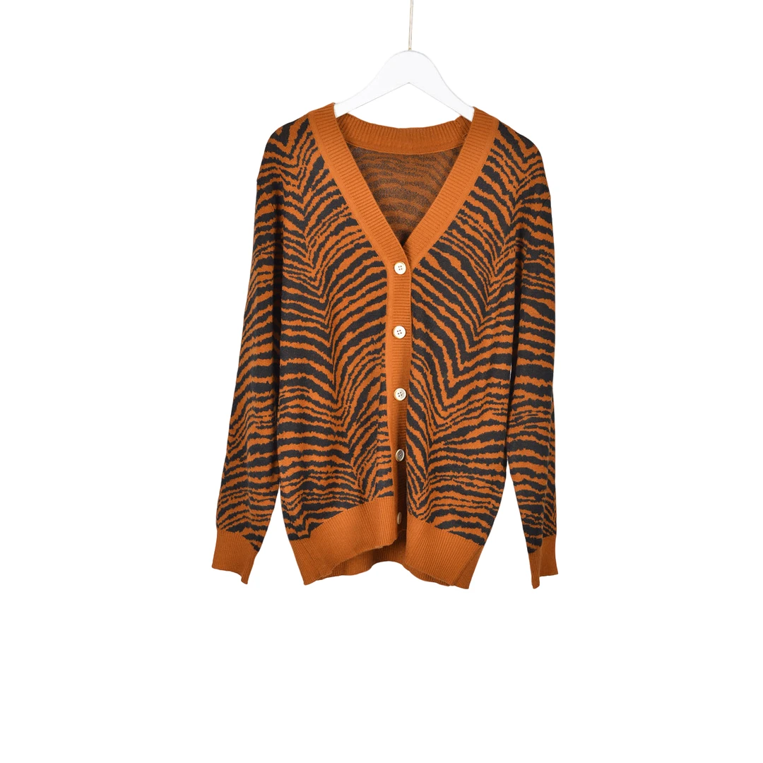 GPE2【Y专柜捡漏】 简约大气中高端女装BZC-针织毛衫3515-虎纹