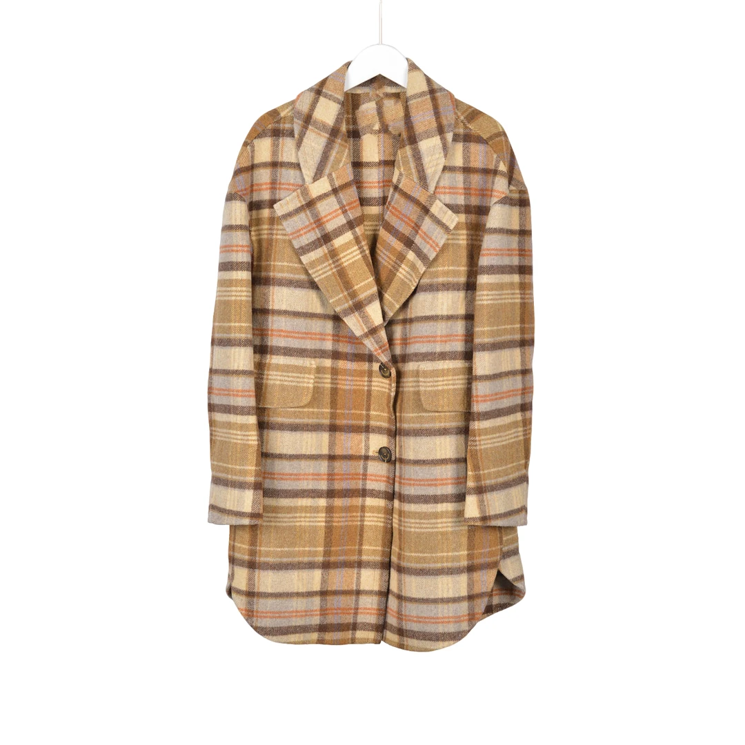 【F-5】女装QAC-大衣6750格子大半码