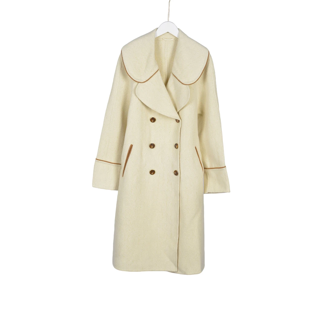 【专柜捡漏F-7】欧家女装WJC-大衣2390-米白大一码