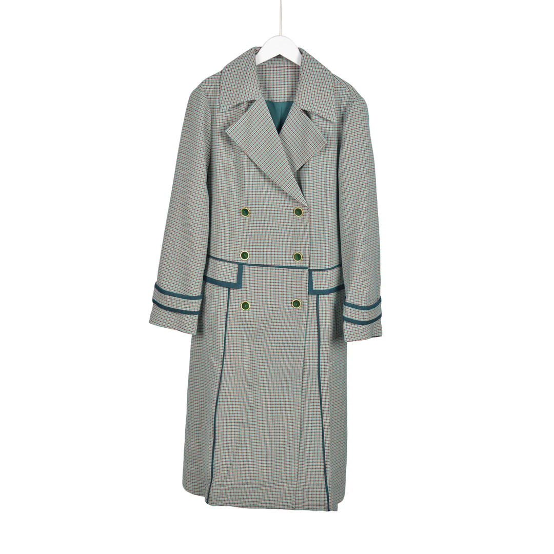 【专柜捡漏F-4】 中高端女装DQC-风衣5502水墨绿大二码